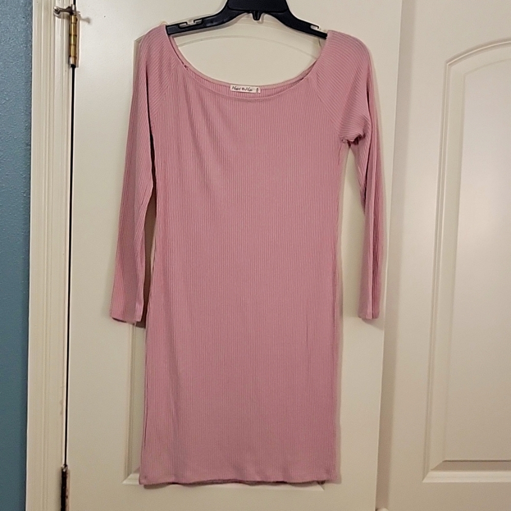 Heart hips blush pink dress